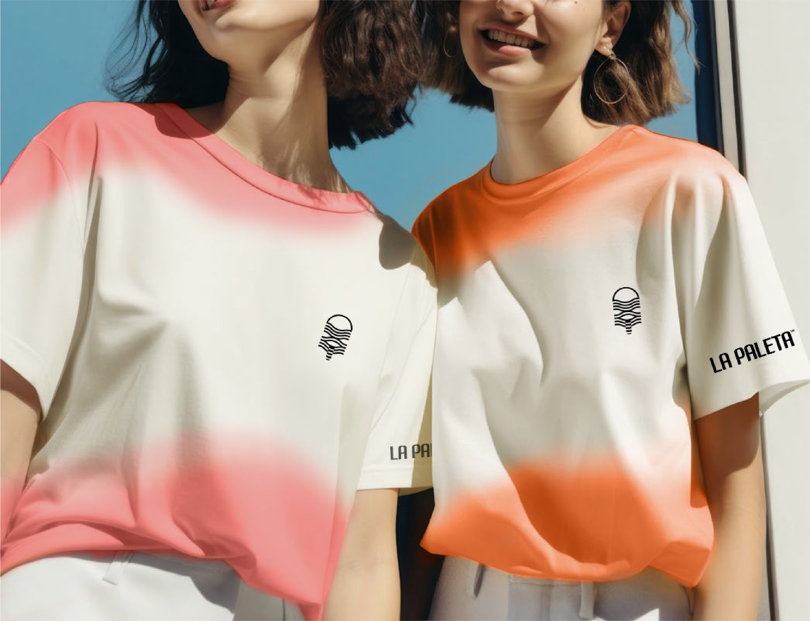 La Paleta dip-dye t-shirts with brand icon